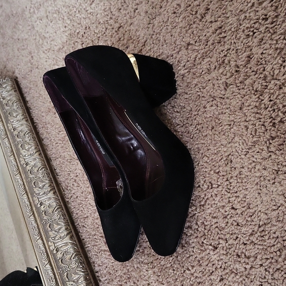 Kenzie Black Suede Pumps - Picture 1 of 3